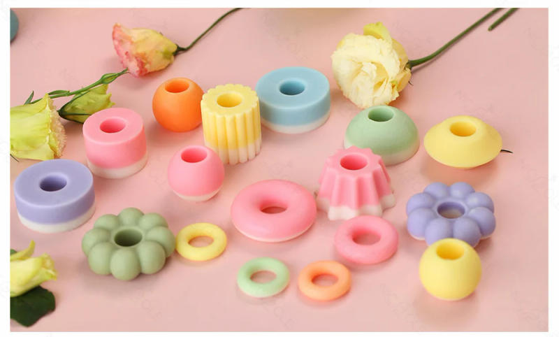 Description Picture 5 of itemNicole Building Block Silicone Candle Mold Candle Making Kit Handmade Stackable Candles Mould Dining Table Decorative