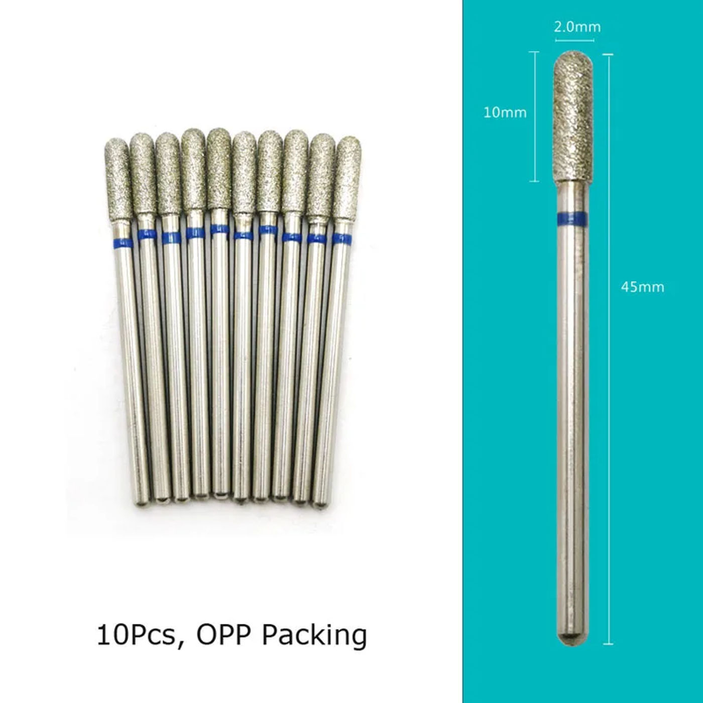 Description Picture 4 of itemHYTOOS Nail Drill Bits Diamond Cutters for Manicure Cuticle Burr Milling Cutter for Pedicure Nails Accessories Tools