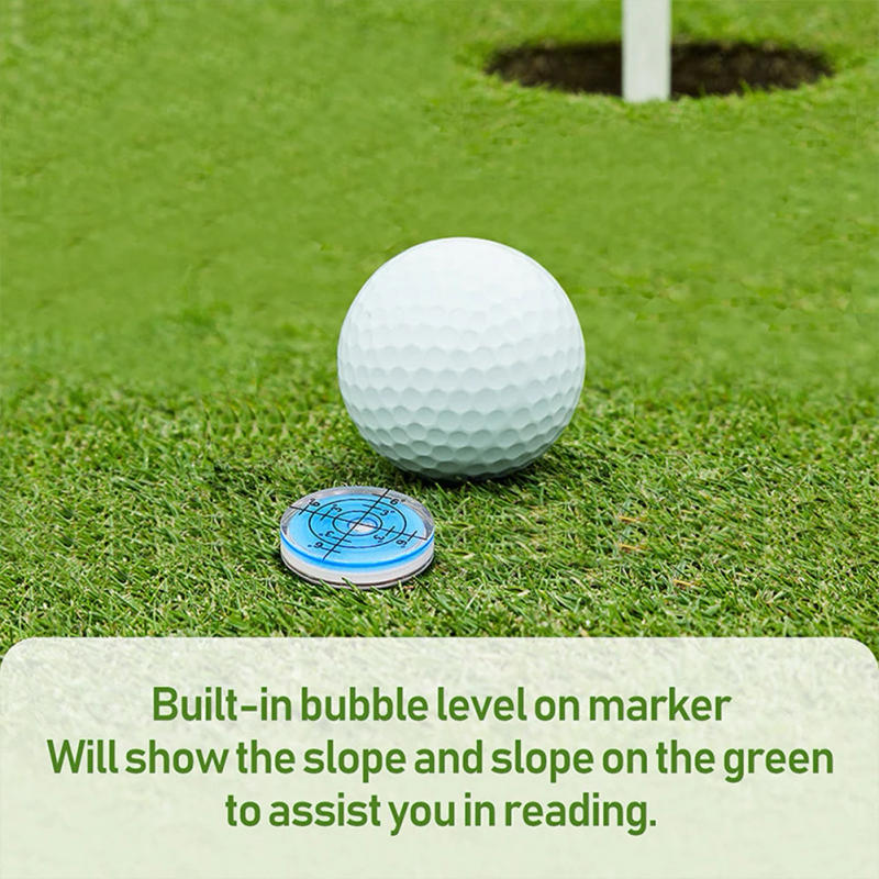 Description Picture 4 of item1PC Portable Plastic Golf Mark High Precision Bubble Level Cap Clamp Magnet Adsorbing Golf Supplies