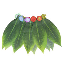 Straw Tree Grass Leaf Dress Skirt Costume Set Adults Kids Children Hawaii Style Party Leaves  Skirts Party Dress Up