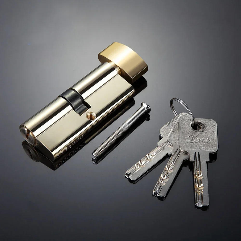 Description Picture 6 of item1 Sets Door Cylinder Lock Biased 70mm 3 Keys Anti-Theft Entrance Brass AB Door Lock Home Security Interior Bedroom Lock Cylinder