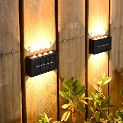 10LED Outdoor Solar Lights Wall Lamp Waterproof Yard Landscape Street Sunlight Lamp Energy Saving Staircase Garden Fence Lights