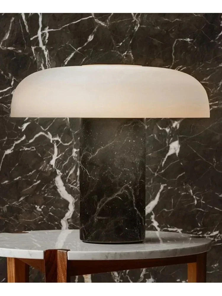 Description Picture 2 of itemNordic Simple Table Lamp Modern Creative Marble LED Desk Light Mushroom Decorative Living Room Bedroom