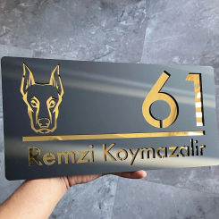 Customized Sign Outdoor House Number Plate Personalized House Number Plaque Modern Acrylic Laser Cut 3d Exterior Matte Doorplate