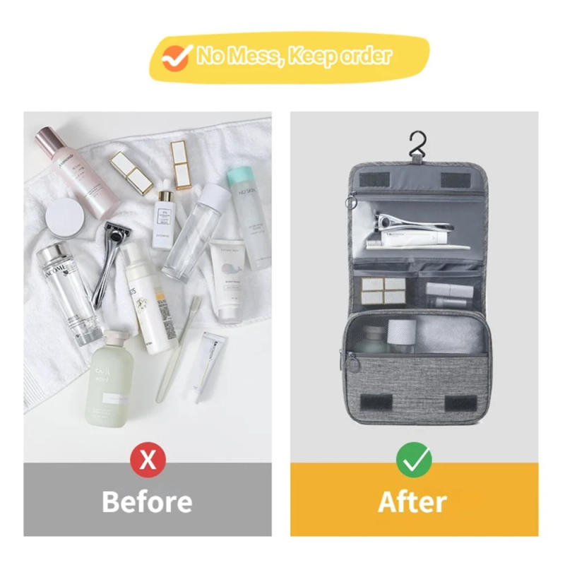 Description Picture 6 of itemPortable Toiletry Washbag with Hanging Hook Waterproof Women Bathroom Cosmetic Storage Bag Large Capacity Travel Men Makeup Case