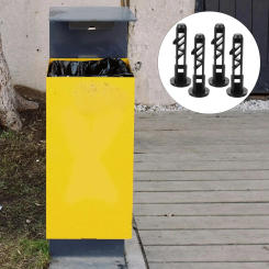 4 Pcs Bins Bolt Trash Can Latch Pin Garbage Box Cover Universal 900X310X310CM Lid Lock Locking Black