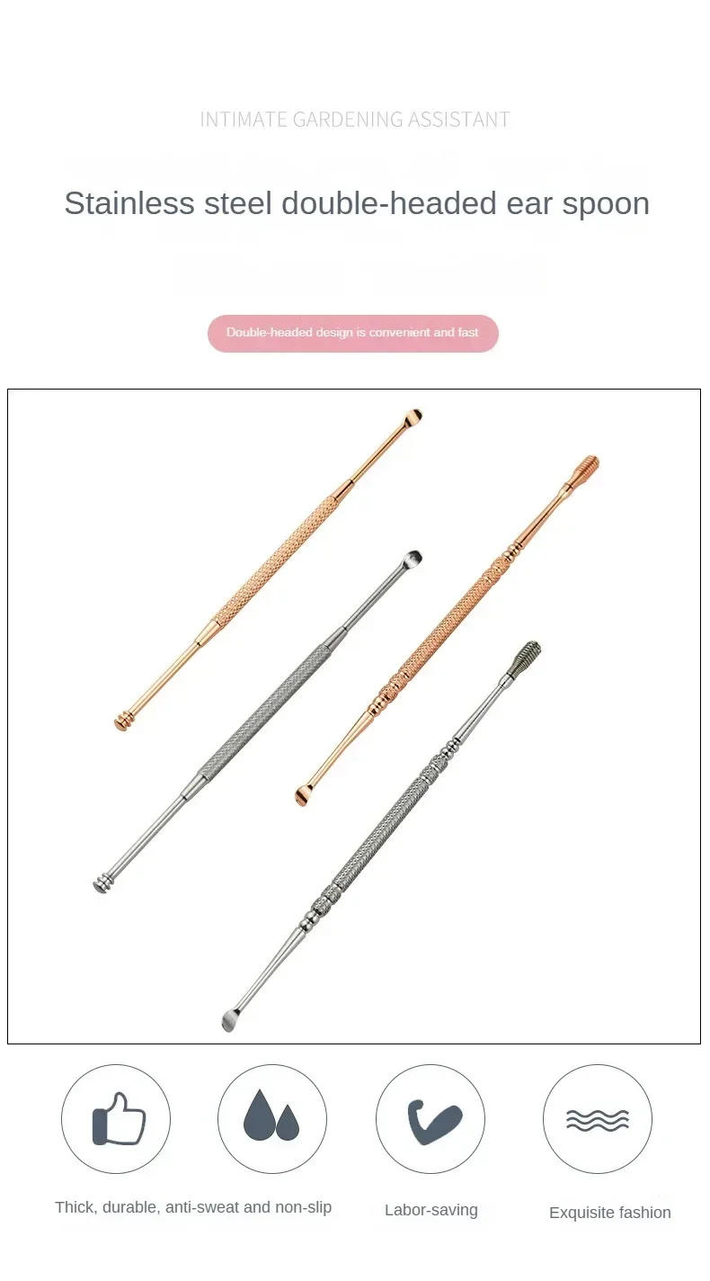 Description Picture 2 of itemStainless Steel Ear Wax Pickers Earpick Remover Curette Cleaner Spoon Care Tool Pick Cleaner Ear Clean