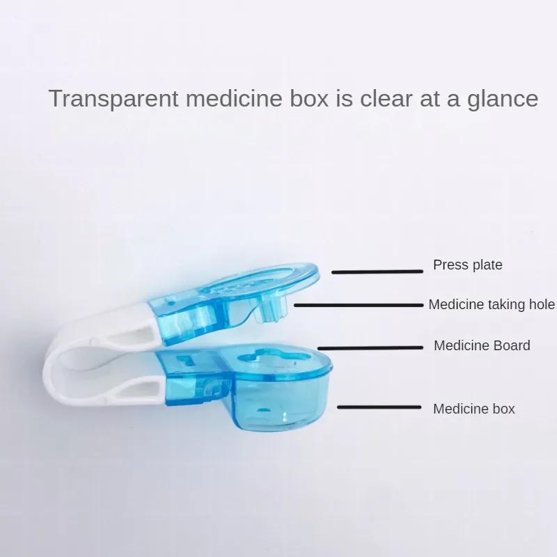 Description Picture 3 of item1PC Portable Pill Taker Medicine Storage Box Anti Pollution Pill Tablet Crusher for Personal Health Care