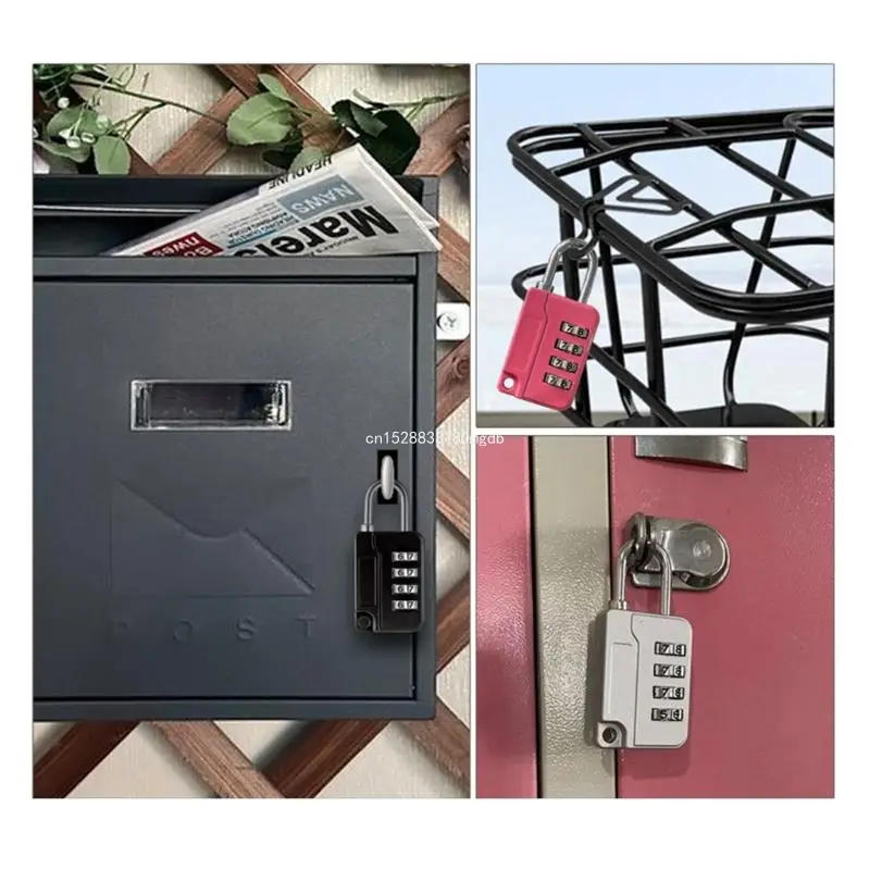 Description Picture 5 of item4digit Combination Lock Portable Padlock Durable Keyless Luggage Password Lock Dropship