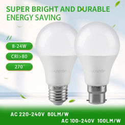 2PCS A60 High Brightness LED Light Bulb Lamps E27 B22 AC220V 110V 9W 10W 15W 18W 20W 24W Power Suitable for Office and factory