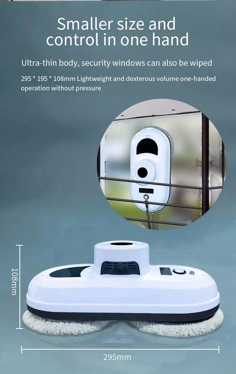 Description Picture 4 of itemWindow Cleaner Robot Remote Control Magnetic Electric Vacuum Cleaner High Tall Window Washing Glass Window Cleaning Robot