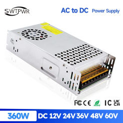 AC110V 220V to Power Supply DC 12V 24V 36V 48V 60V 72V 360W Light Transformer for Driver LED Light  Strip CCTV and 3D Print