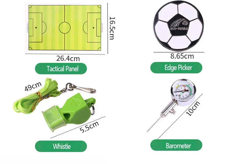 Description Picture 4 of itemProfessional Football Referee Bag With Whistle Red Yellow Cards Pick Edge Coin Barometer Soccer Wallet Set Kit Referee Equipment