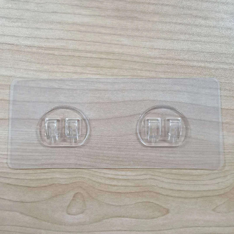 Description Picture 3 of item2 Pcs Double Buckle Strong Wall Hook Adhesive Patch For Shelves Wall Shelf Holder Clamp Hanger Stickers