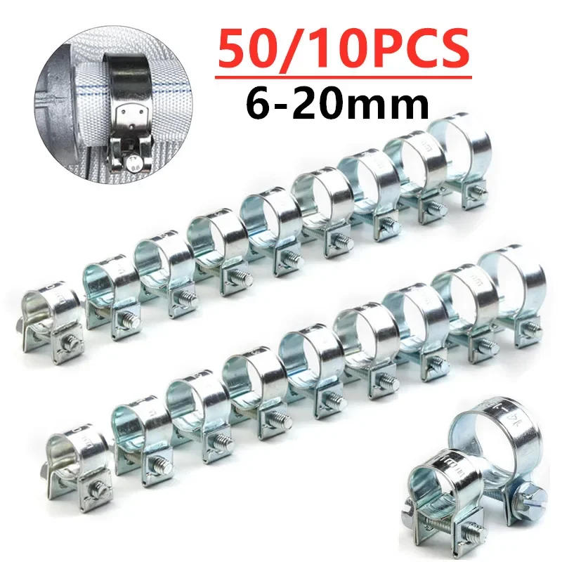 Description Picture 2 of item10PCS 6-20mm Mini Hose Clamp Double Ears Clamp 8-18mm Worm Drive Fuel Water Hose Pipe Clamps Clips Hose Fuel Clamps