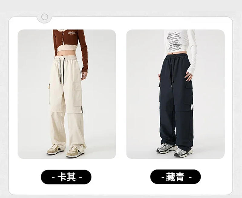 Description Picture 6 of itemMan Pants High Quality Spring Cargo Trousers Casual Wide Leg Trousers Harajuku Fashion Joggers Streetwear Men's Tactical Pants