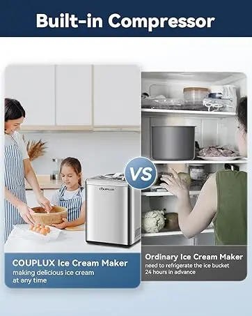 Description Picture 5 of itemIce Cream Maker with Compressor,  Ice Cream Machine - No Pre Freezing, 2.5L Gelato Machine and Ice Cream Maker Machine