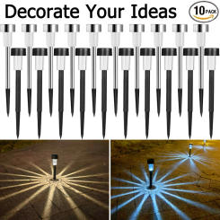 Solar Garden Lights Outdoor Solar Powered Lamp Waterproof Landscape Lantern Lighting for Pathway Patio Yard Lawn Decorative LED