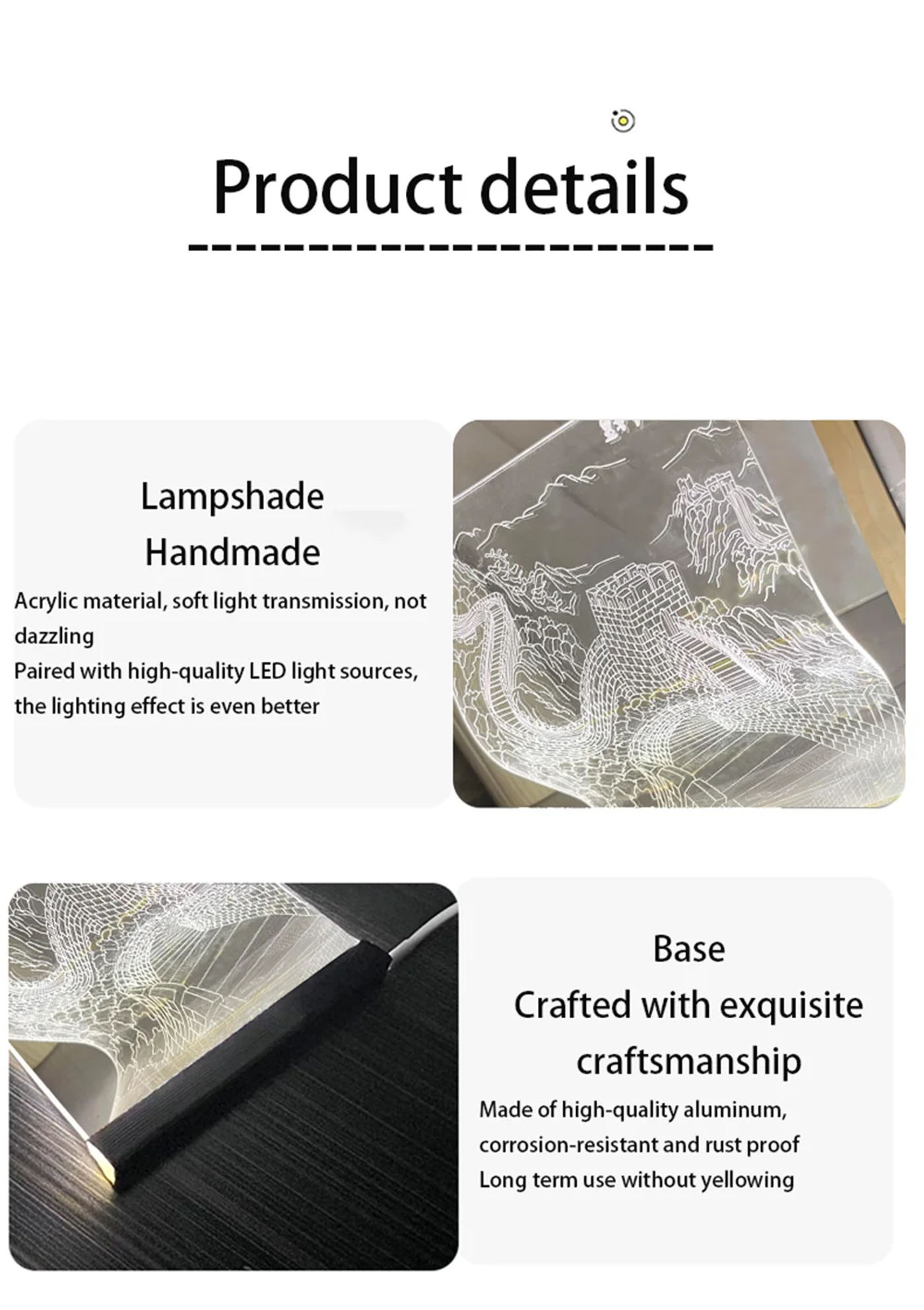 Description Picture 5 of itemDogs Series LED Scroll Lamp Cute Puppy 3d Atmosphere Light Animal Acrylic Night Light 3/7 Color Art Lamp 3D Mood Light Gift Idea