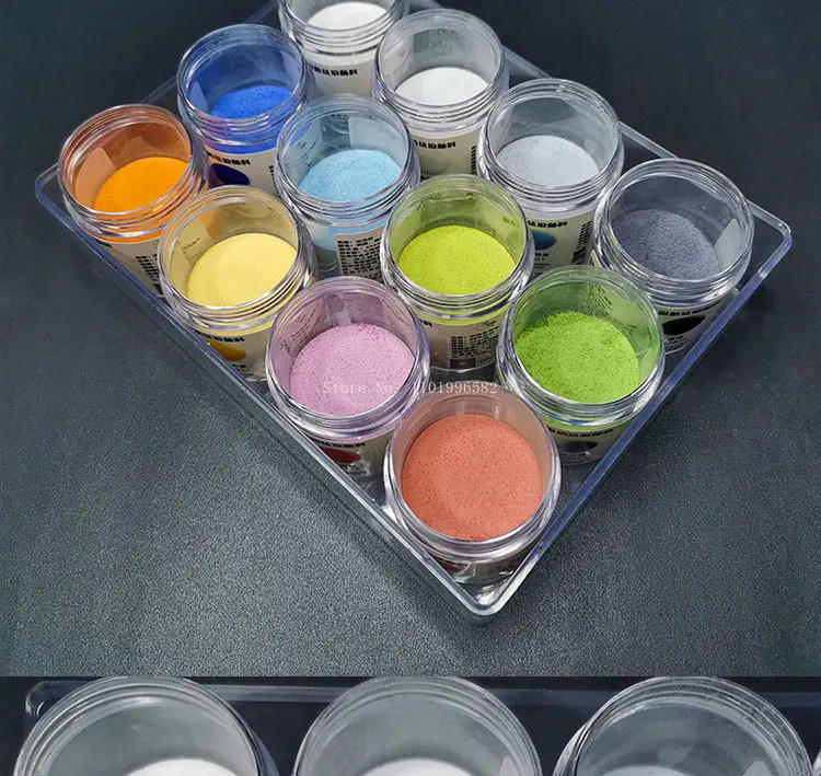 Description Picture 5 of item30g/ Box Pure silver Kiln Change Series Opaque High Temperature Enamel Powder DIY handwork Jingtai Blue Jewelry Pendant Material