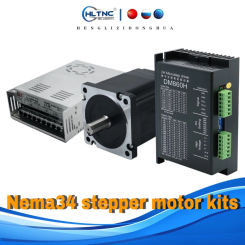 NEMA 34 Open Loop Stepper Motor Driver Kit 4.5N 8.5N 12 N.m DM860H 2.4A-7.2A for 3D printer CNC Engraving Milling Machine