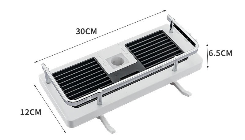 Description Picture 6 of itemBlack Shower Shampoo Tray Shower Shelf Bracket Column Storage Rack Single-layer Bathroom Shelf with Shower Head Bracket