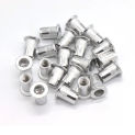 20Pcs Aluminum Alloy Rivnut M3 M4 M5 M6 M8 M10 M12 Flat Head Threaded Insert Nutsert Cap Rivet Nut