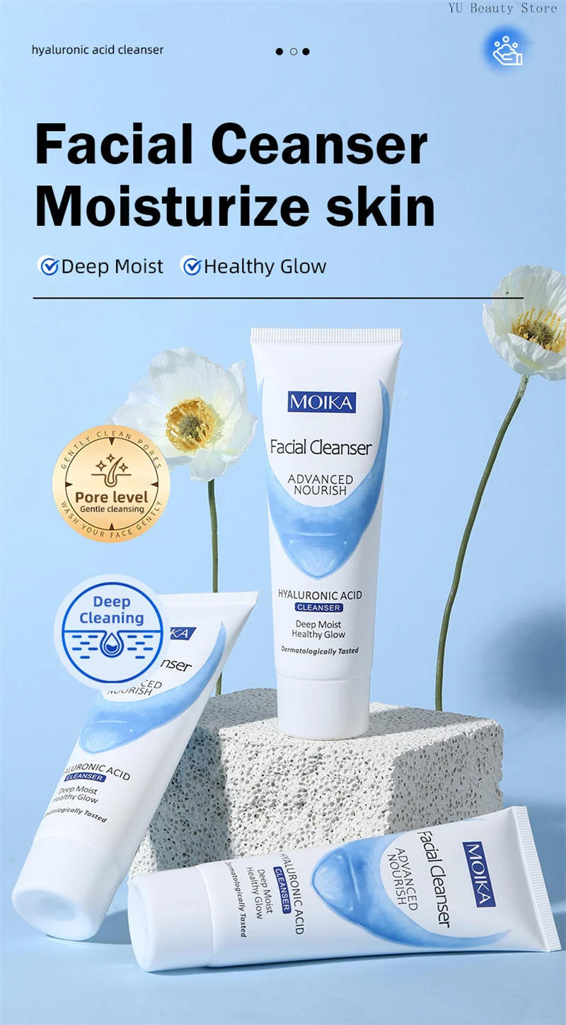 Description Picture 3 of itemFacial Foam Cleanser Gentle Cleansing Pores Oil Control Blackhead Removal Whitening Moisturizing Korean Skin Care Products 80g