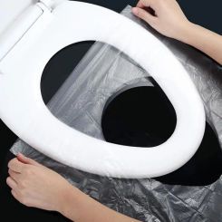 20/30PCS Disposable PE Toilet Seat Cover Mat Portable Safety Toilet Seat Pad for Travel Camping Hotel Toilet Paper Pad Bathroom