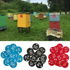 10/20/50pcs Round Numbers Beehive Tags Bee Box Sign Labels Beehive Mark Board Tag Beekeeping Supply Garden Animal Markers