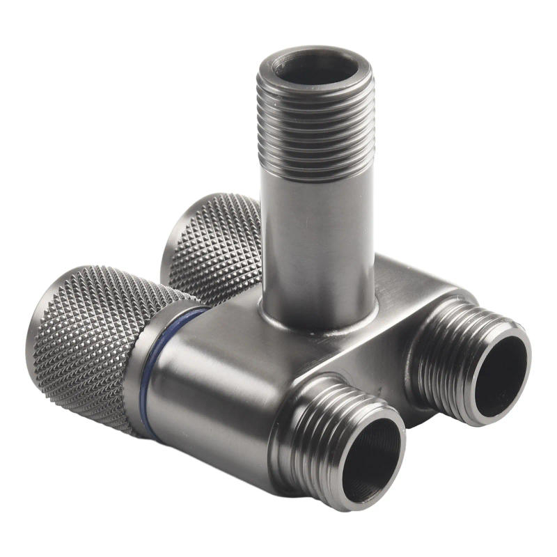 Description Picture 2 of itemG1/2 1 In Two Out Double Control Washing Machine Faucet Toilet Triangle Valve Kitchen Sink Bathroom Basin Faucet Accessories