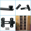 Stainless Steel Matte Black Door Latch Locks,Bifold Slide Gate Latch Lock,Safety Door Bolt Latch Lock 4 X Screws Home Hardware