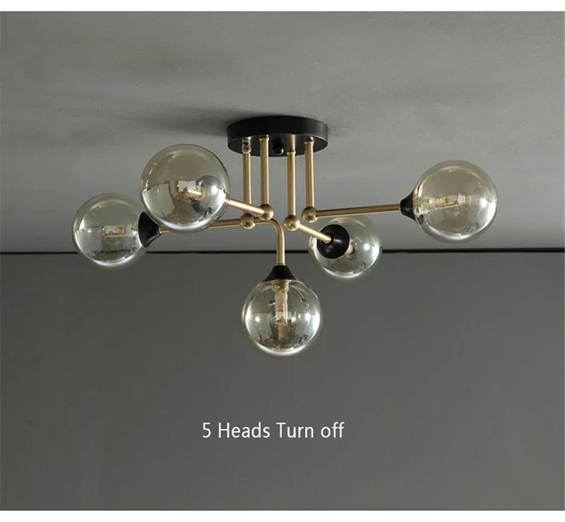 Description Picture 5 of itemNordic Spider LED Ceiling Chandelier Lighting Head Black Gold Chandelier for Bedroom Kitchen Dining Room Pendant Light Fixtures