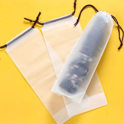 3PCS Umbrella Cover Bag Rain Umbrella Cover Cover for Waterproof Translucent Plastic Bag Reusable Portable Umbrella Drawstring