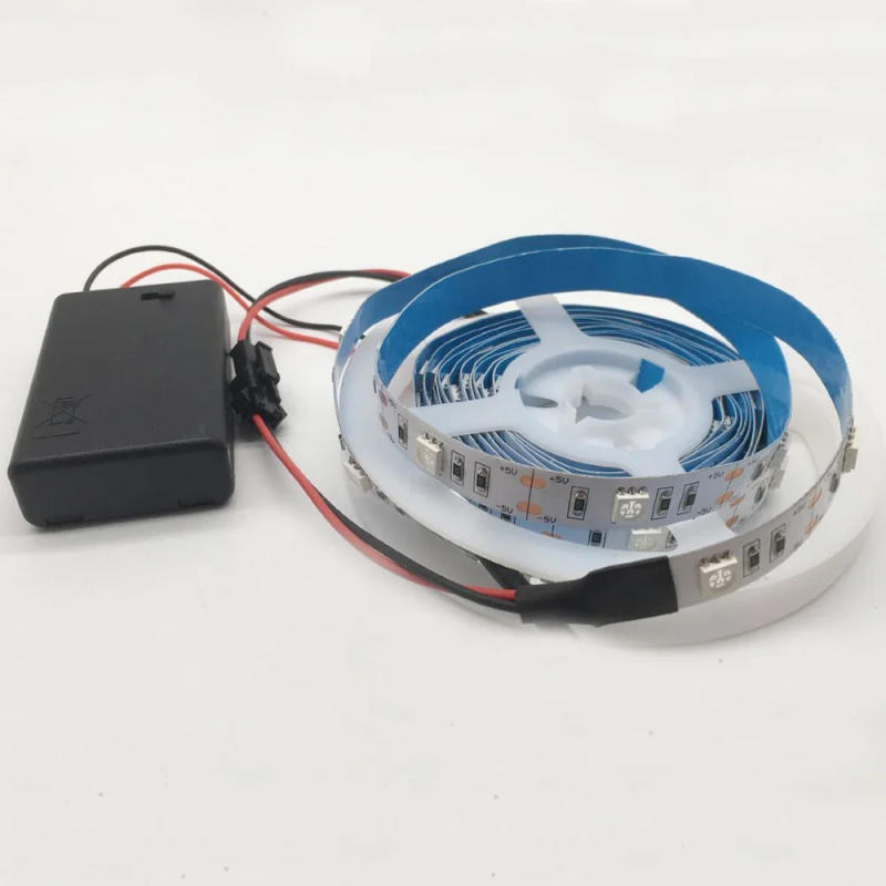 Description Picture 5 of itemUSB / Battery Powered 5V UV led strip light 395-405nm Ultraviolet 5050 SMD 30led/m Flexible blacklight DJ Fluorescence party 2m