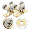 2 Pcs Bathroom Glass Sliding Door Accessories Shower Roller Pulleys Suite Rollers Nylon