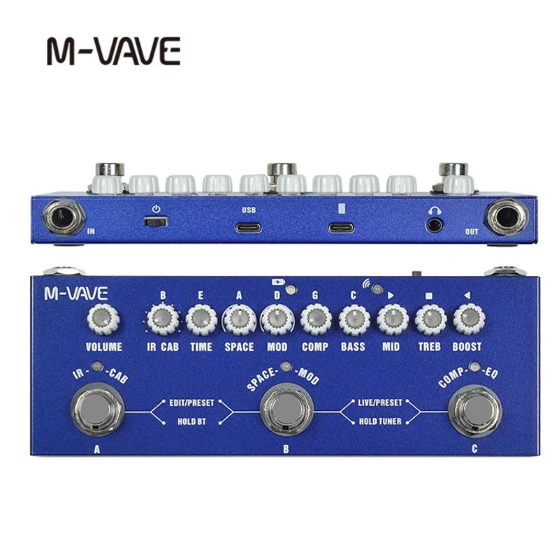 Description Picture 6 of itemM-vave Cube BABY Multi Effects Pedal Rechargeable Electric Bass Recording Audio Interface Function Cuvave Pedal