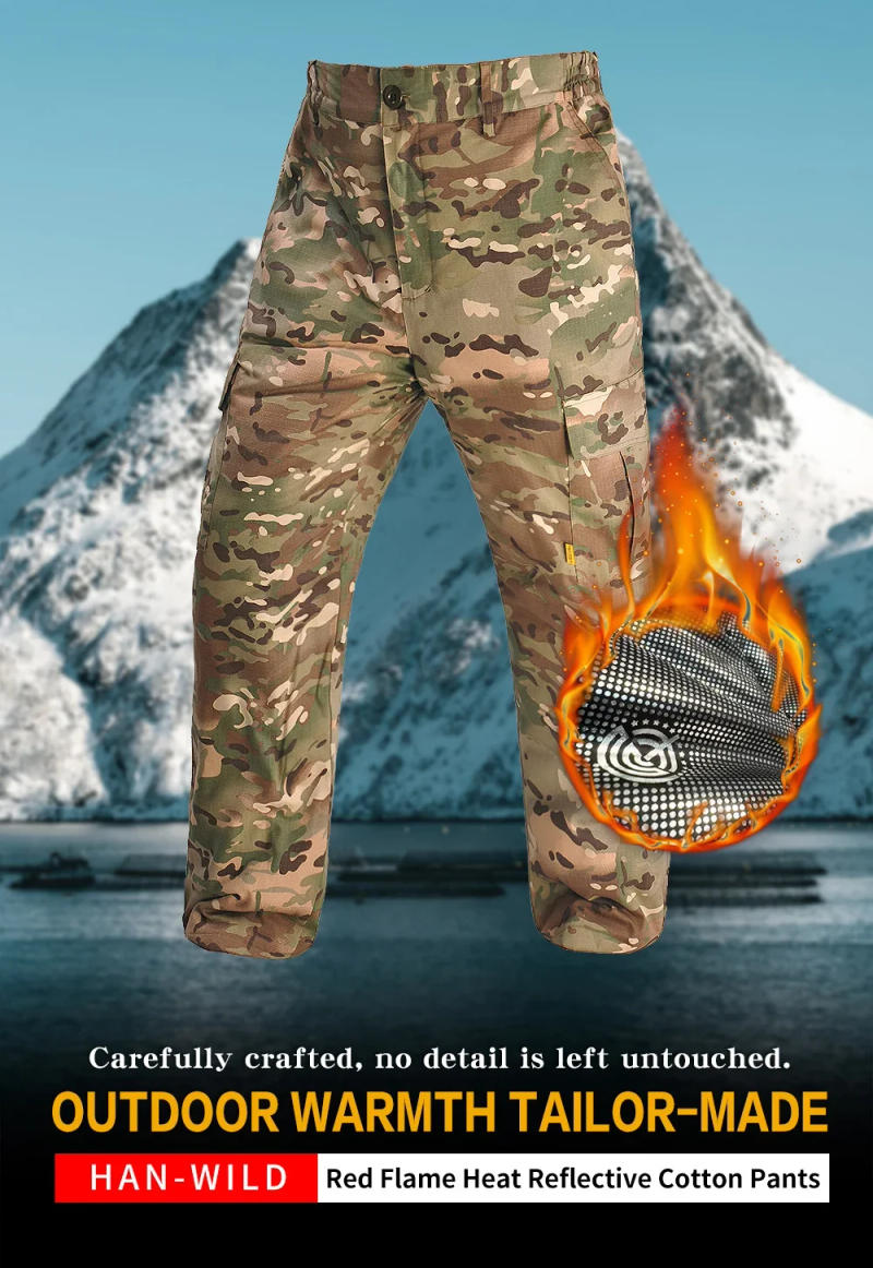Description Picture 4 of itemWinter Men Climb Clothes Tactical Pants Heating Warmth Pants Combat Cotton Trousers Softair Clothing Thermal Hiking Hunt Pants