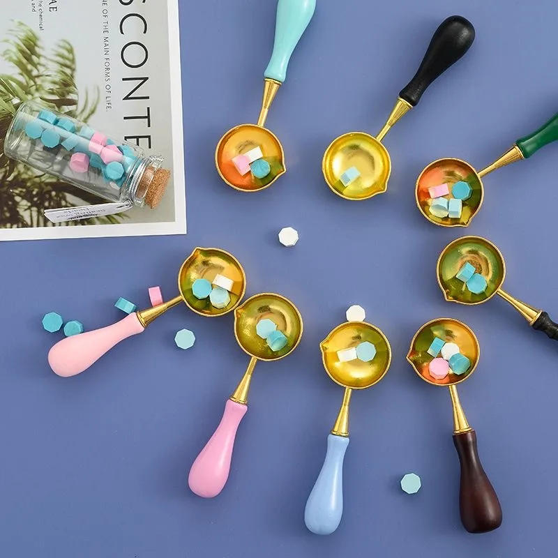 Description Picture 6 of itemWax Seal Stamp Set Wax Bead Stick Heater Pot Furnace Wax Seal Melting Spoon Heater Craft Supplies With Wood Handle