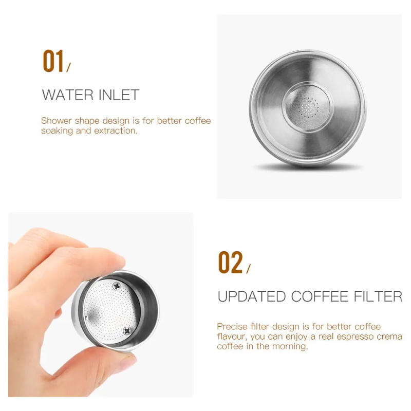 Description Picture 5 of itemICafilas Reusable Coffee Capsule Pods For illy X7.1 illy Y3.2  X8 X9 Y5 Mahine Stainless Steel Refillable Coffee Filters