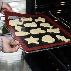 30X40cm Silicone Grill Mat Baking Tray Breathable Cookie Bread Mat Oven Microwave High Temperature Baking Kitchen Tools
