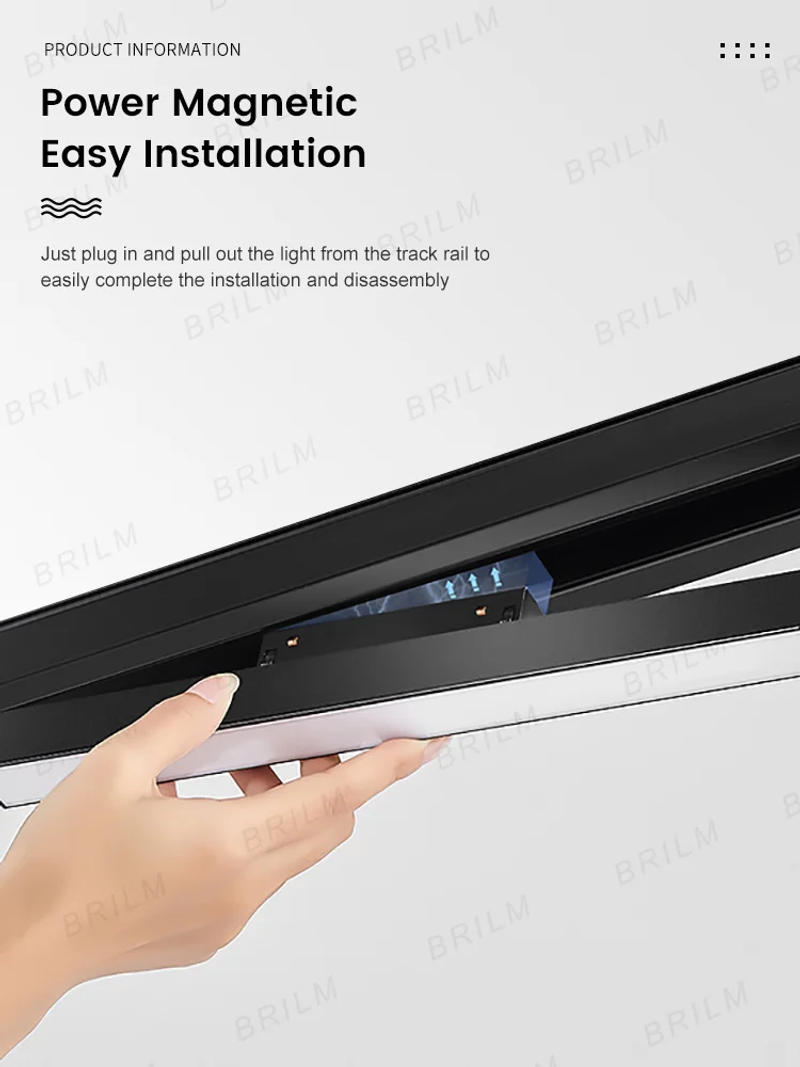 Description Picture 6 of itemSmart Magnetic Track Light Tuya Zigbee Bluetooth DC48V LED Downlight Spot Flood Grille Lamps Mordern Home Living Room Black