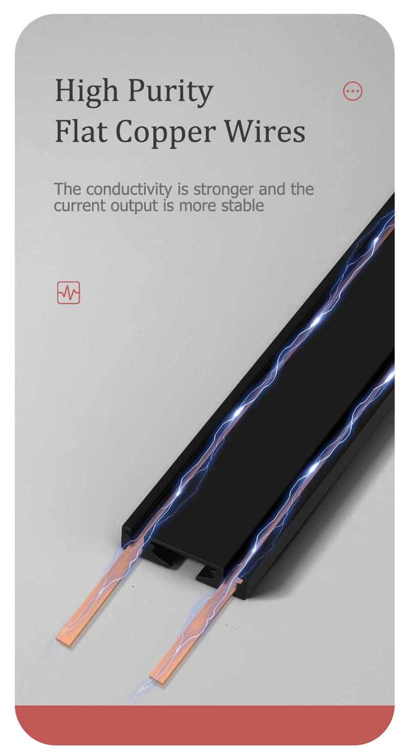 Description Picture 6 of itemMagnetic Led Track Lights 6mm Ultra Thin 48V Surface Mount Ceiling Light System Black Magnet Rail Lamp Spotlight for Living Room