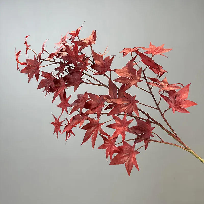 Description Picture 5 of itemArtificial Maple Leaf Branches Fake Green Plants Home Living Room Decoration Simulation Plant Silk Maples Leaves Greening