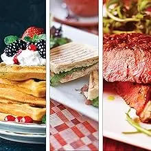 Description Picture 5 of itemCGH1030D Livenza All-Day Grill, Griddle and Waffle Maker Silver Large