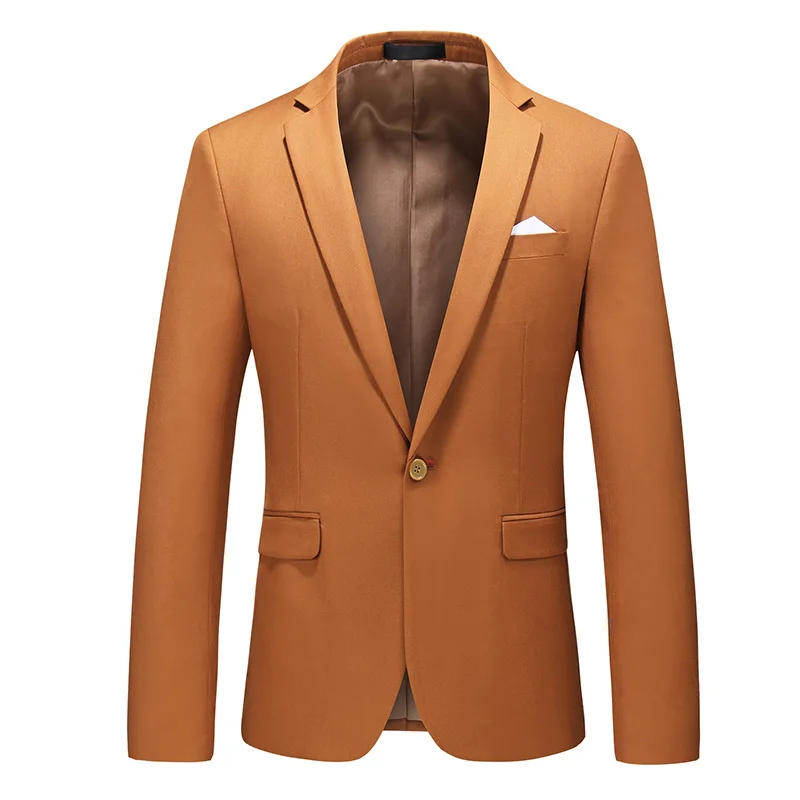 Description Picture 5 of itemPlus Size 6XL-M  2022 New Men Solid Suit Jackets Casual Business Formal Blazer Jacket Fashion Mens Formal Wedding Party Blazers