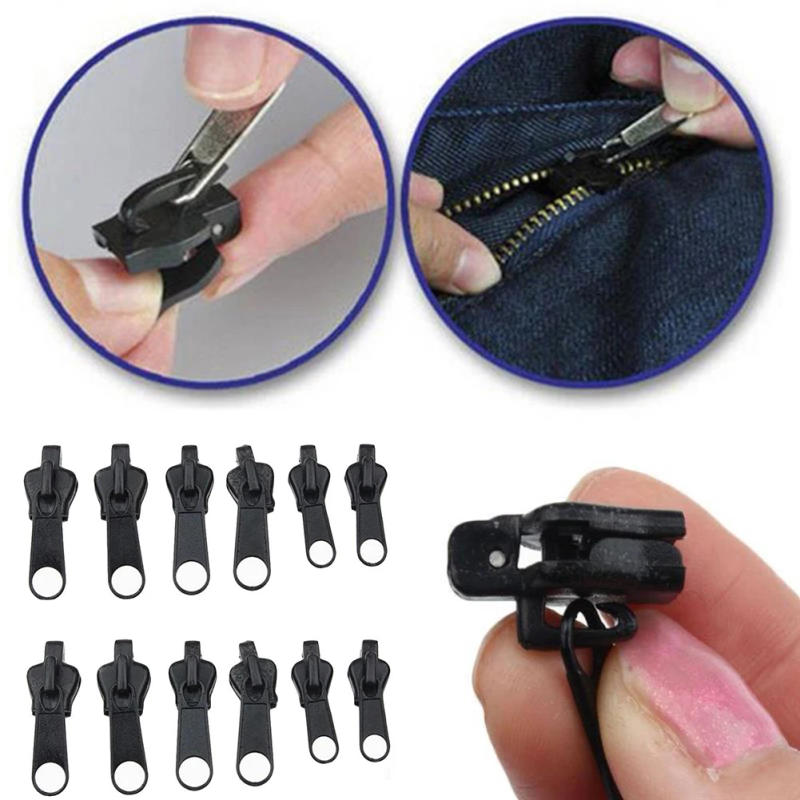 Description Picture 2 of item12pcs 3 Sizes Universal Instant Fix Zippers Repair Kit Replacement Zip Slider Teeth Rescue New Design Zippers Sewing Clothes