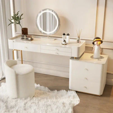 Vanity Mirror Dressing Table European Luxury Organizers Storage Dressing Table White Makeup Penteadeira Furniture Comfortable