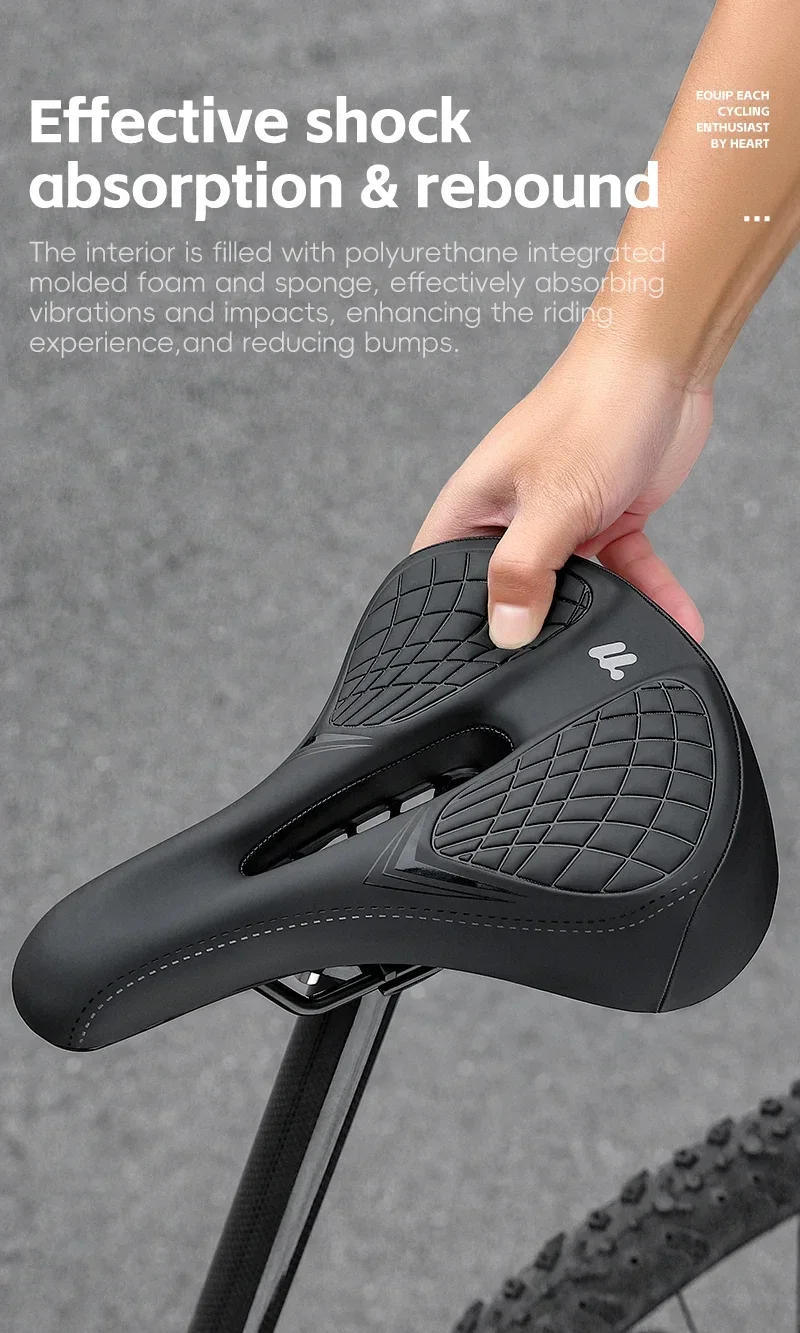 Description Picture 5 of itemBicycle Seats Pu Leather Mountain Road Bike Saddle with Rear Light Comfortable Shock-Absorbing Saddle Bicycle Parts