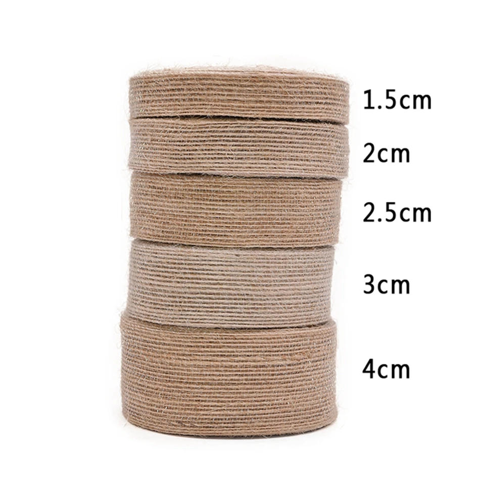 Description Picture 3 of item5M 6mm-50mm Natural Jute Ribbon Bow Crafts DIY Vintage Jute Burlap Fabric Gift Wrap Sewing Party Wedding  Christmas Decortion